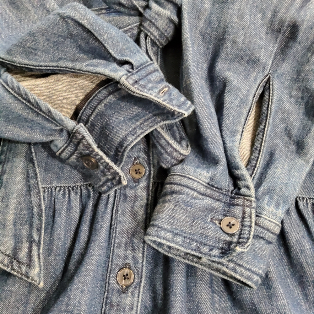 Boden Denim Ellen Tiered Shirt Dress Size 6R - Picture 9 of 12